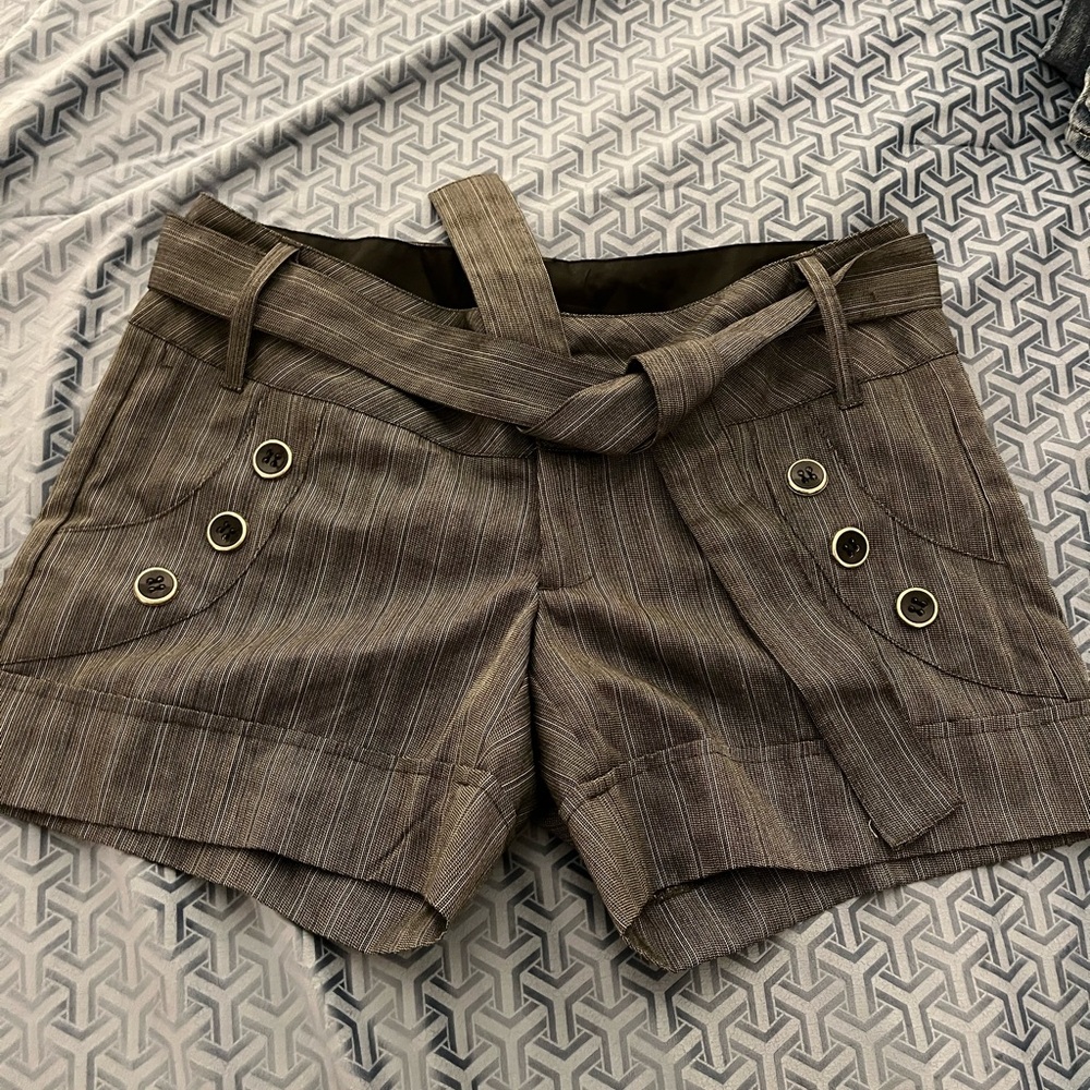HeartSoul Brown Striped Women's Cargo Shorts
